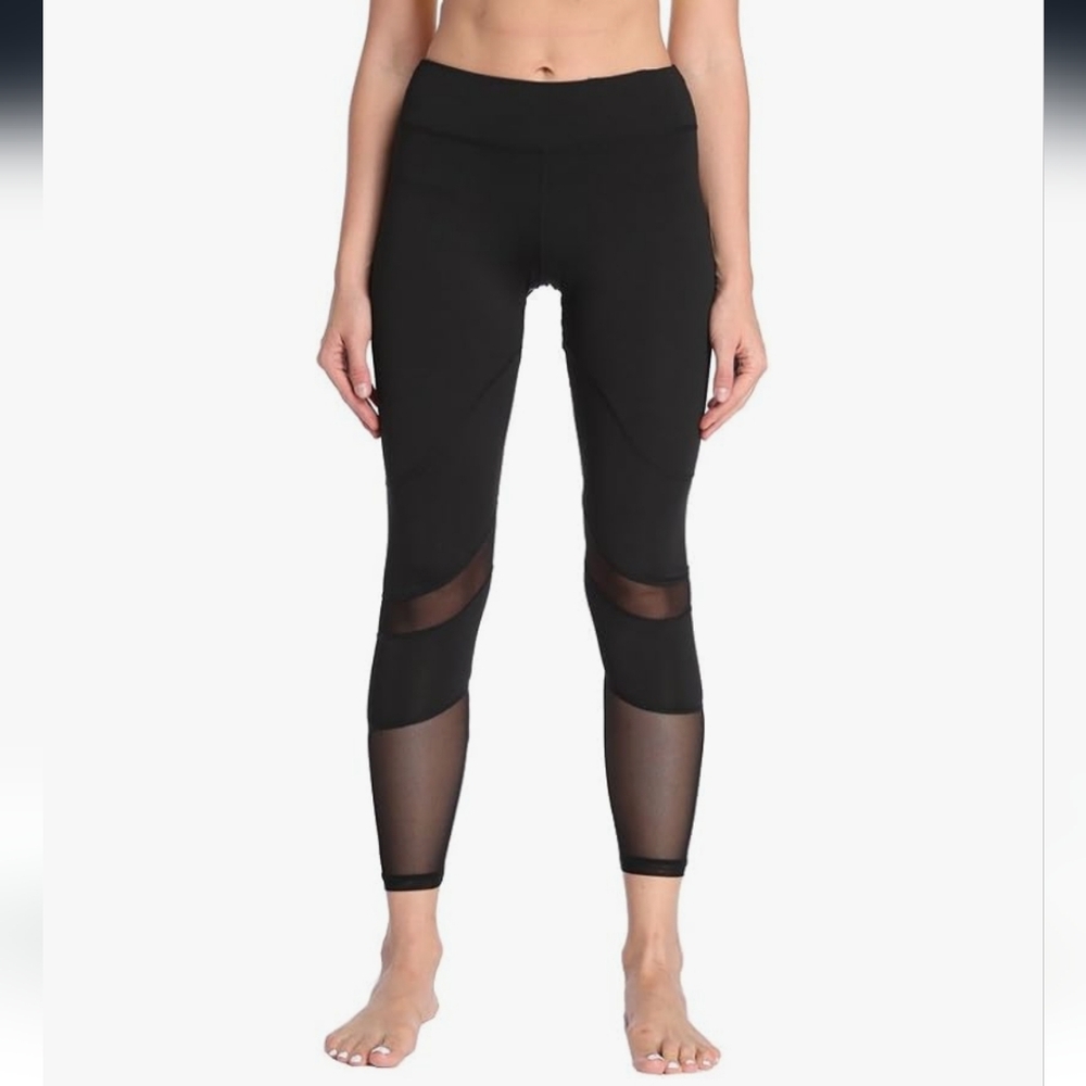 Black Mesh Panel Leggings M